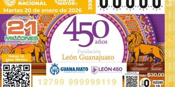 DEVELAN BILLETE DE LOTERÍA PARA CONMEMORAR 450 AÑOS DE LA FUNDACIÓN DE LEÓN, GUANAJUATO