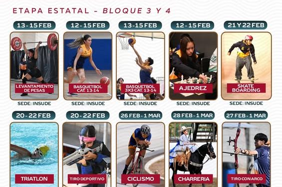 COMPETIRÁN MÁS DE 600 ATLETAS DE LOS CABOS EN EL ÚLTIMO BLOQUE DE LA FASE ESTATAL DE LA OLIMPIADA NACIONAL CONADE 2026