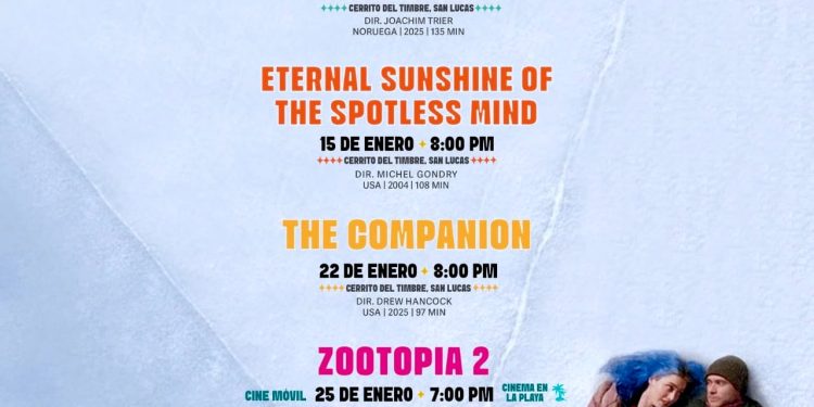 PRESENTA CINEMA VAGABUNDO SU CARTELERA DE ENERO 2026 EN LOS CABOS