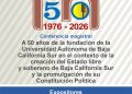 INVITA LA UABCS A CONFERENCIA MAGISTRAL EN EL MARCO DE SU 50 ANIVERSARIO