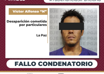 OBTIENE PGJE FALLO CONDENATORIO POR DESAPARICIÓN COMETIDA POR PARTICULARES EN LA PAZ