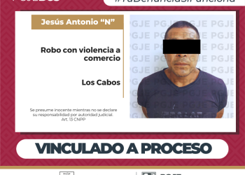OBTIENE PGJE VINCULACIÓN A PROCESO DE IMPUTADO POR ROBO CON VIOLENCIA A TIENDA OXXO EN CABO SAN LUCAS