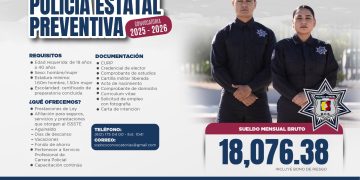CONVOCA SSPE A HOMBRES Y MUJERES A INTEGRARSE A LA POLICIA ESTATAL Y PENITENCIARIA