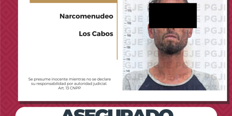 ASEGURA PGJE MÁS DE 6 MIL DOSIS DE DROGA Y DETIENE A UN HOMBRE TRAS CATEO EN SAN JOSÉ DEL CABO