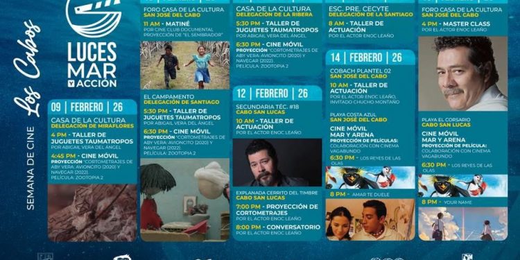INVITA AYUNTAMIENTO DE LOS CABOS A LA SEMANA DEL CINE “ LUCES, MAR Y ACCIÓN”
