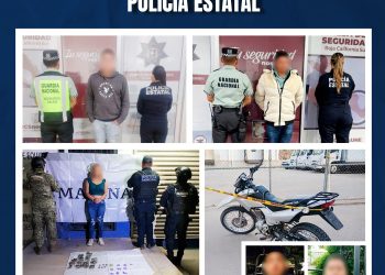 DETIENE LA POLICÍA ESTATAL A SEIS PERSONAS EN PATRULLAJES PREVENTIVOS POR NARCÓTICOS Y ROBO