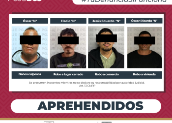 APREHENDE PGJE A PERSONAS RELACIONADAS CON DELITOS DE ROBO EN COMONDÚ Y LA PAZ