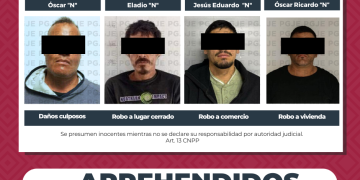 APREHENDE PGJE A PERSONAS RELACIONADAS CON DELITOS DE ROBO EN COMONDÚ Y LA PAZ