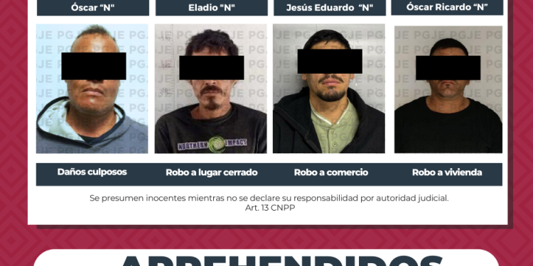 APREHENDE PGJE A PERSONAS RELACIONADAS CON DELITOS DE ROBO EN COMONDÚ Y LA PAZ