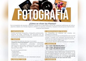 INVITAN A PARTICIPAR EN CONCURSO DE FOTOGRAFÍA POR FIESTAS TRADICIONALES SAN JOSÉ DEL CABO 2026