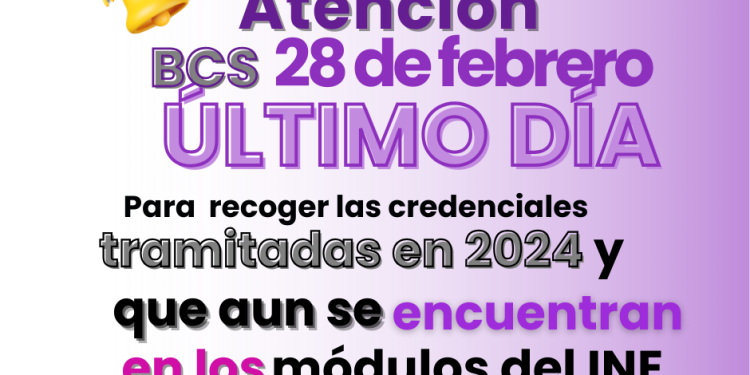 ÚLTIMOS DÍAS PARA RECOGER LA CREDENCIAL PARA VOTAR TRAMITADA EN 2024