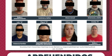 POR SU RELACIÓN EN DIVERSOS DELITOS APREHENDE PGJE A 8 PERSONAS