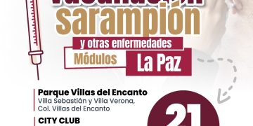 INSTALARÁ SALUD ESTATAL PUESTOS DE VACUNACIÓN CONTRA SARAMPIÓN ESTE FIN DE SEMANA