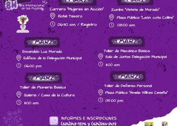 ANUNCIAN AGENDA DE ACTIVIDADES POR EL 8M EN CABO SAN LUCAS