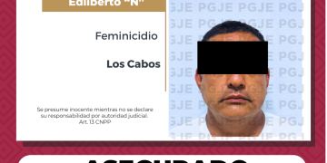 ASEGURA PGJE A PROBABLE RESPONSABLE DE FEMINICIDIO EN SAN JOSÉ DEL CABO