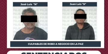 OBTIENE PGJE SENTENCIA DE MÁS DE 3 AÑOS PRISIÓN CONTRA RESPONSABLESDE ROBO A COMERCIO EN LA PAZ