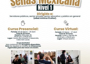 ABRE IMDIS LOS CABOS CONVOCATORIA PARA CURSOS GRATUITOS DE LENGUA DE SEÑAS MEXICANAS