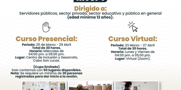 ABRE IMDIS LOS CABOS CONVOCATORIA PARA CURSOS GRATUITOS DE LENGUA DE SEÑAS MEXICANAS