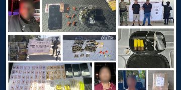 NARCÓTICOS, ARMAS Y MÁQUINAS TRAGAMONEDAS SE ASEGURAN DURANTE PATRULLAJES EN LA ZONA SUR Y NORTE DE BCS