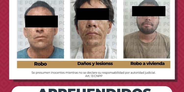 PGJE APREHENDE A 3 HOMBRES POR DIVERSOS DELITOS EN COMONDÚ Y LOS CABOS