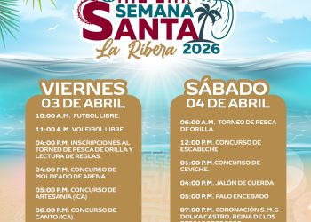 INVITA AYUNTAMIENTO DE LOS CABOS A LAS ACTIVIDADES DE SEMANA SANTA LA RIBERA 2026