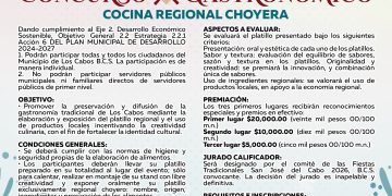 INVITAN AL X CONCURSO GASTRONÓMICO COCINA REGIONAL CHOYERA EN SAN JOSÉ DEL CABO   