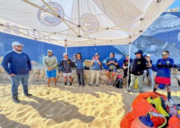 REALIZAN SIMULACRO DE ATENCIÓN A BALLENAS ENMALLADAS EN PLAYA EL CORSARIO