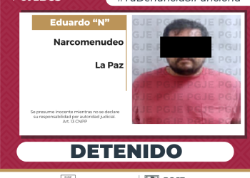 DETIENE PGJE A HOMBRE EN POSESIÓN DE DROGA EN LA PAZ