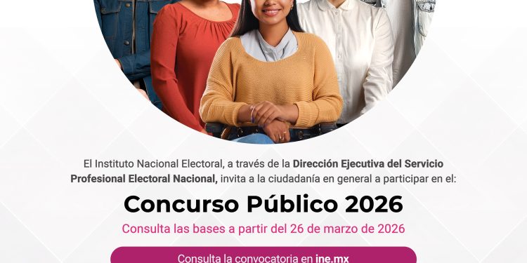 INE BCS INVITA A REGISTRARSE AL CONCURSO PÚBLICO 2026 DEL SERVICIO PROFESIONAL ELECTORAL NACIONAL