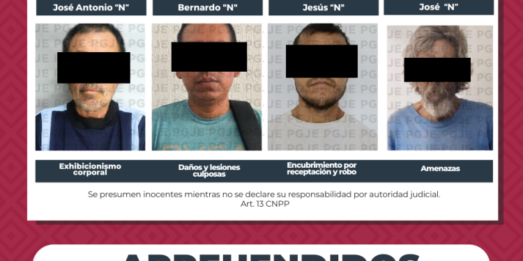 CUMPLIMENTA PGJE 5 MANDAMIENTOS JUDICIALES POR DIVERSOS DELITOS