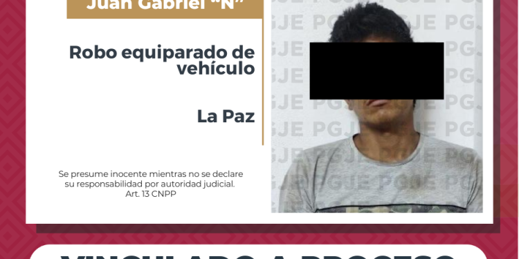 INICIA PGJE PROCESO PENAL CONTRA IMPUTADO ROBO EQUIPARADO DE MOTOCICLETA EN LA PAZ
