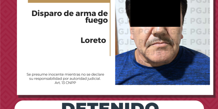 INICIA PGJE INVESTIGACIÓN POR DISPAROS DE ARMA DE FUEGO EN LORETO DETIENEN AL PROBABLE RESPONSABLE CON MÁS DE 2 MIL DOSIS DE DROGA