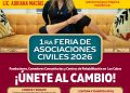 INVITAN A LA PRIMERA FERIA DE ASOCIACIONES CIVILES Y CONFERENCIA MAGISTRAL DE ADRIANA MACÍAS