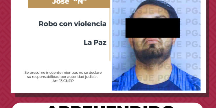 EJECUTA PGJE ORDEN DE APREHENSIÓN CONTRA SUJETO POR ROBO CON VIOLENCIA; SE LE RELACIONA CON AL MENOS 9 EVENTOS DELICTIVOS