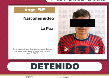 DETIENE PGJE A HOMBRE EN POSESIÓN DE DROGA EN LA PAZ