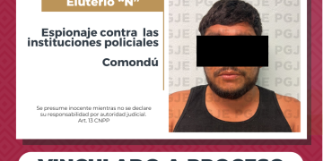 OBTIENE PGJE VINCULACIÓN A PROCESO POR DELITO DE ESPIONAJE CONTRA LAS INSTITUCIONES DE SEGURIDAD Y PROCURACIÓN DE JUSTICIA