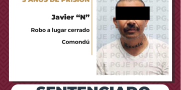 OBTIENE PGJE SENTENCIA DE 5 DE PRISIÓN PARA CULPABLE DE ROBO EN PUERTO SAN CARLOS