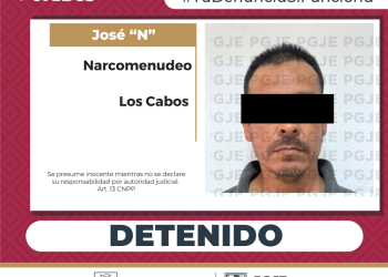 ASEGURA PGJE A UN HOMBRE Y MÁS DE SEIS MIL DOSIS DE DROGA MEDIANTE CATEO EN UN DOMICILIO EN LOS CABOS