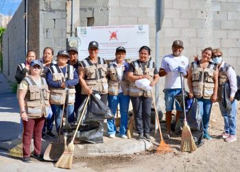 REALIZAN JORNADA DE LIMPIEZA EN COLONIA EL ARENAL EN CSL