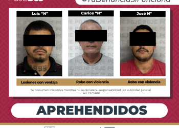 APREHENDE PGJE A 3 IMPUTADOS POR DIVERSOS DELITOS
