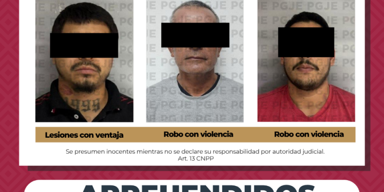 APREHENDE PGJE A 3 IMPUTADOS POR DIVERSOS DELITOS