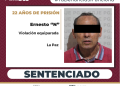 OBTIENE PGJE 22 AÑOS DE PRISIÓN PARA CULPABLE DE VIOLACIÓN EQUIPARADA AGRAVADA EN LA PAZ
