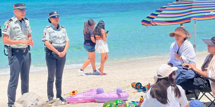 GUARDIA NACIONAL REALIZA RECORRIDOS DE SEGURIDAD Y VIGILANCIA EN PLAYAS DE BAJA CALIFORNIA SUR