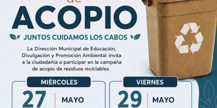 27 Y 29 DE MAYO SE INSTALARÁN LOS CENTROS DE ACOPIO DE RESIDUOS RECICLABLES
