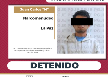PGJE DETIENE A HOMBRE EN POSESIÓN DE MARIHUANA EN LA PAZ