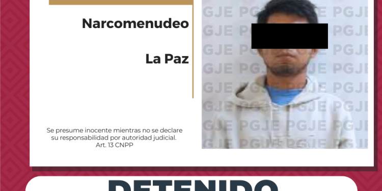 PGJE DETIENE A HOMBRE EN POSESIÓN DE MARIHUANA EN LA PAZ