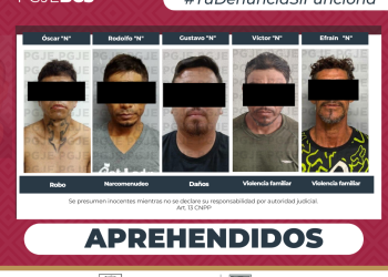 APREHENDE PGJE A 5 PERSONAS POR DIVERSOS DELITOS