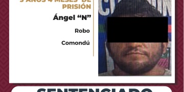 COMETIÓ ROBO EN COMONDÚ ESTARÁ EN PRISIÓN MÁS DE 3 AÑOS