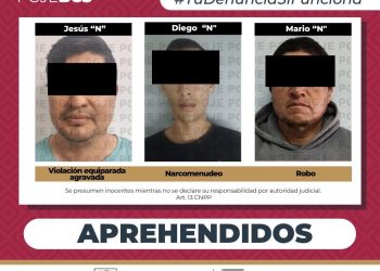 PGJE APREHENDE A TRES HOMBRES POR DIVERSOS DELITOS