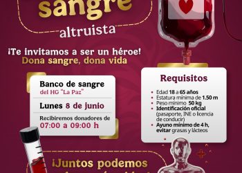 CONVOCA ISSSTE BAJA CALIFORNIA SUR A PARTICIPAR EN CAMPAÑA DE DONACIÓN DE SANGRE ALTRUISTA